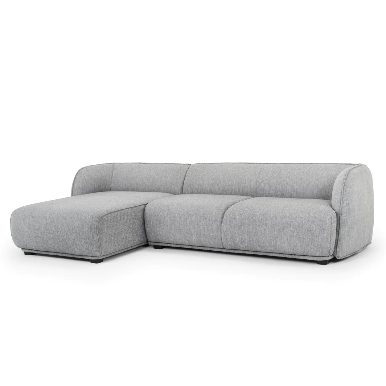 Troy 3 Seater Left Chaise Sofa (Graphite Grey)