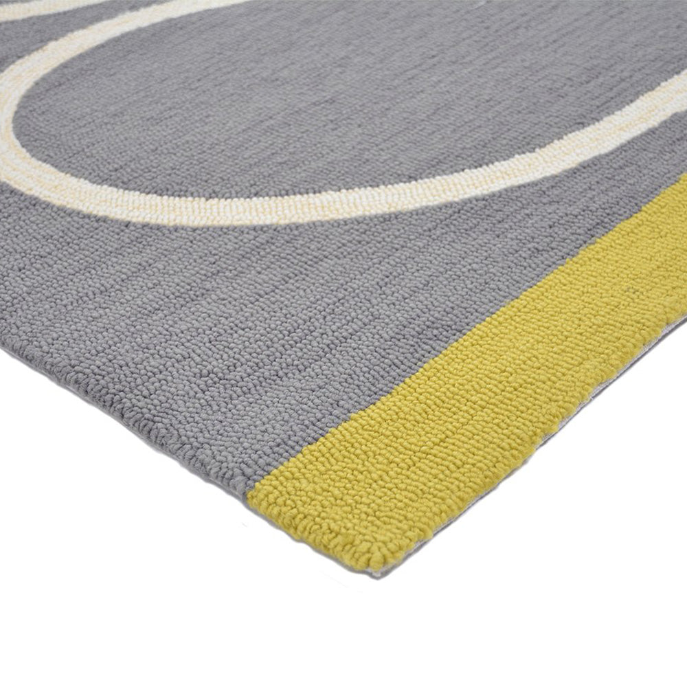 Giant Linear Stem Outdoor Rug (Slate).