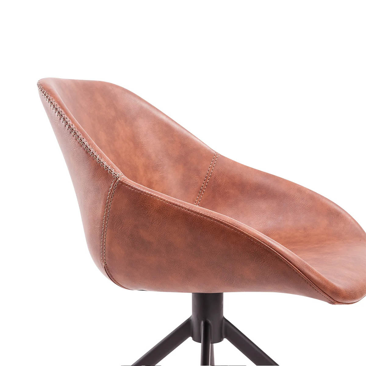 Lansel Swivel Dining Chair (Tan Leather).