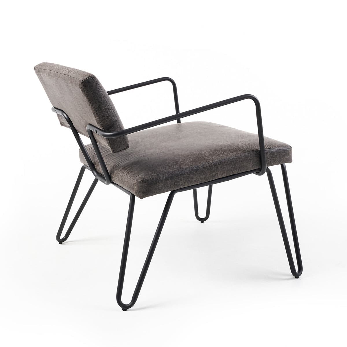 Chelsea Lounge Chair (Charcoal Leather).
