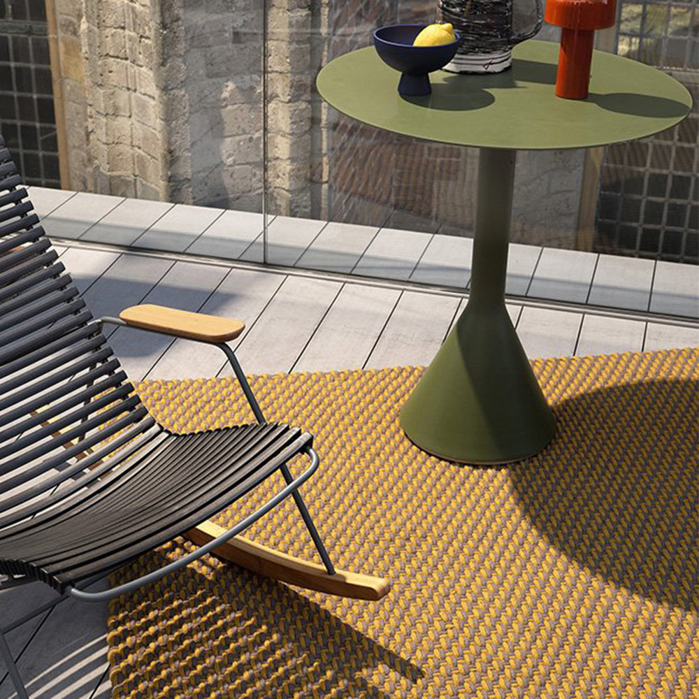 Lace Outdoor Rug (Mustard-Taupe).