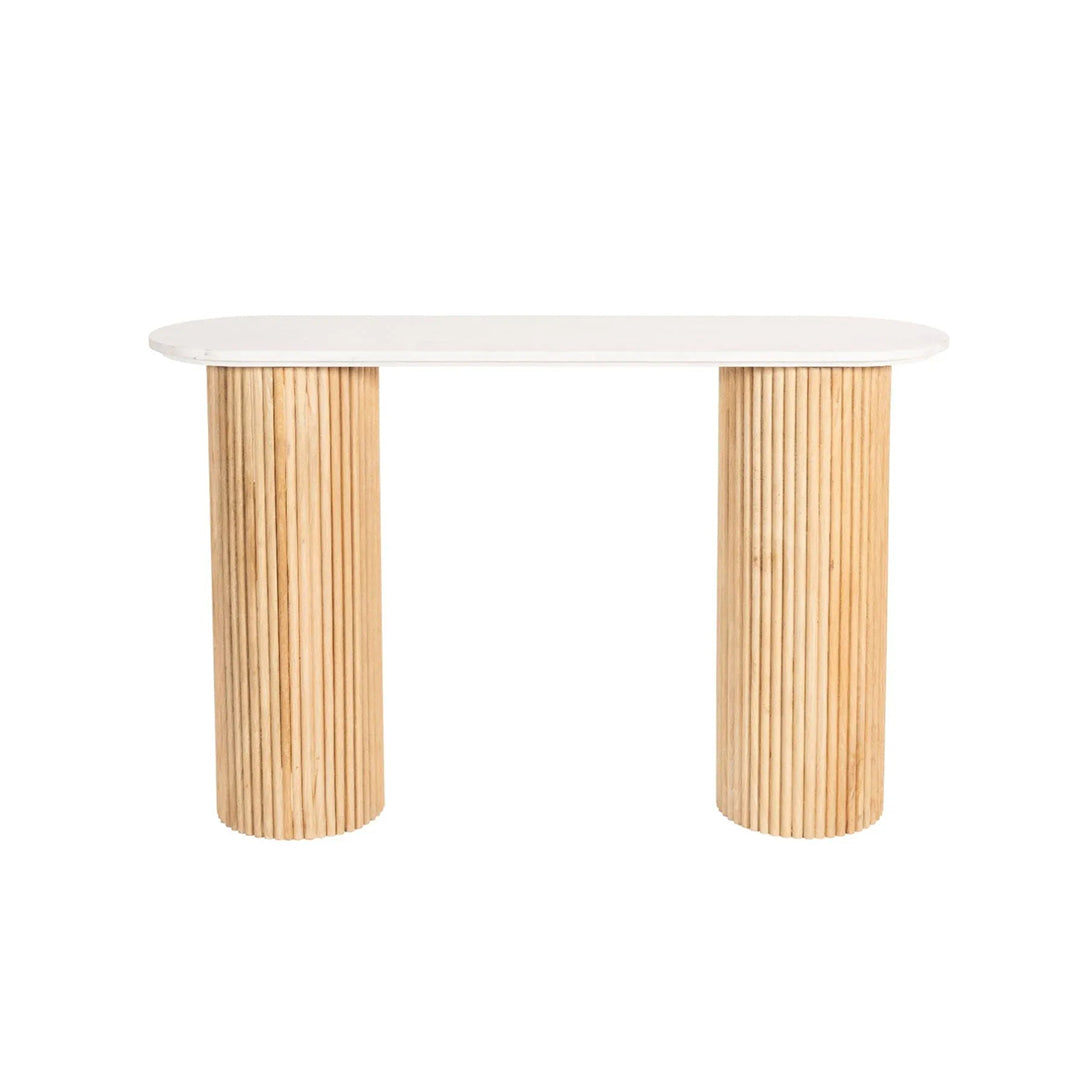 Paloma Console Table (White/Natural).