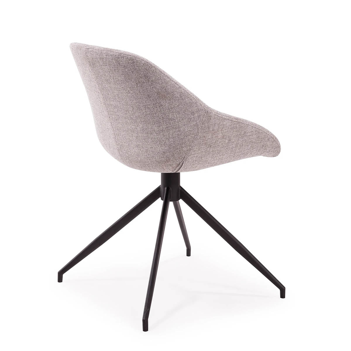 Lansel Swivel Dining Chair (Soft Grey Fabric).