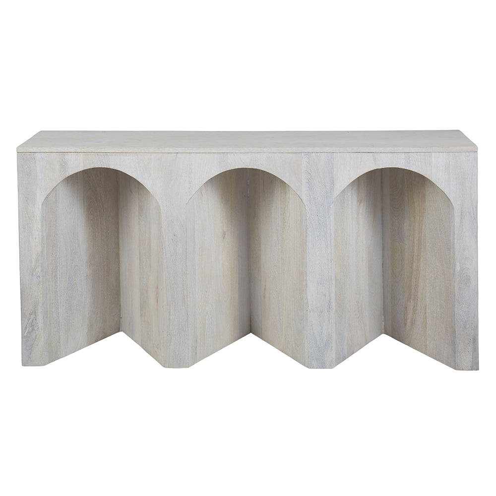 Arch Console table (White Lime Wash).