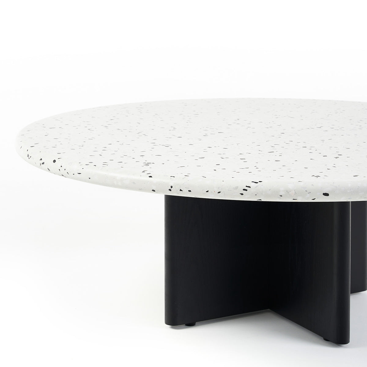 Maybelle Coffee Table (Black/White Terrazzo).