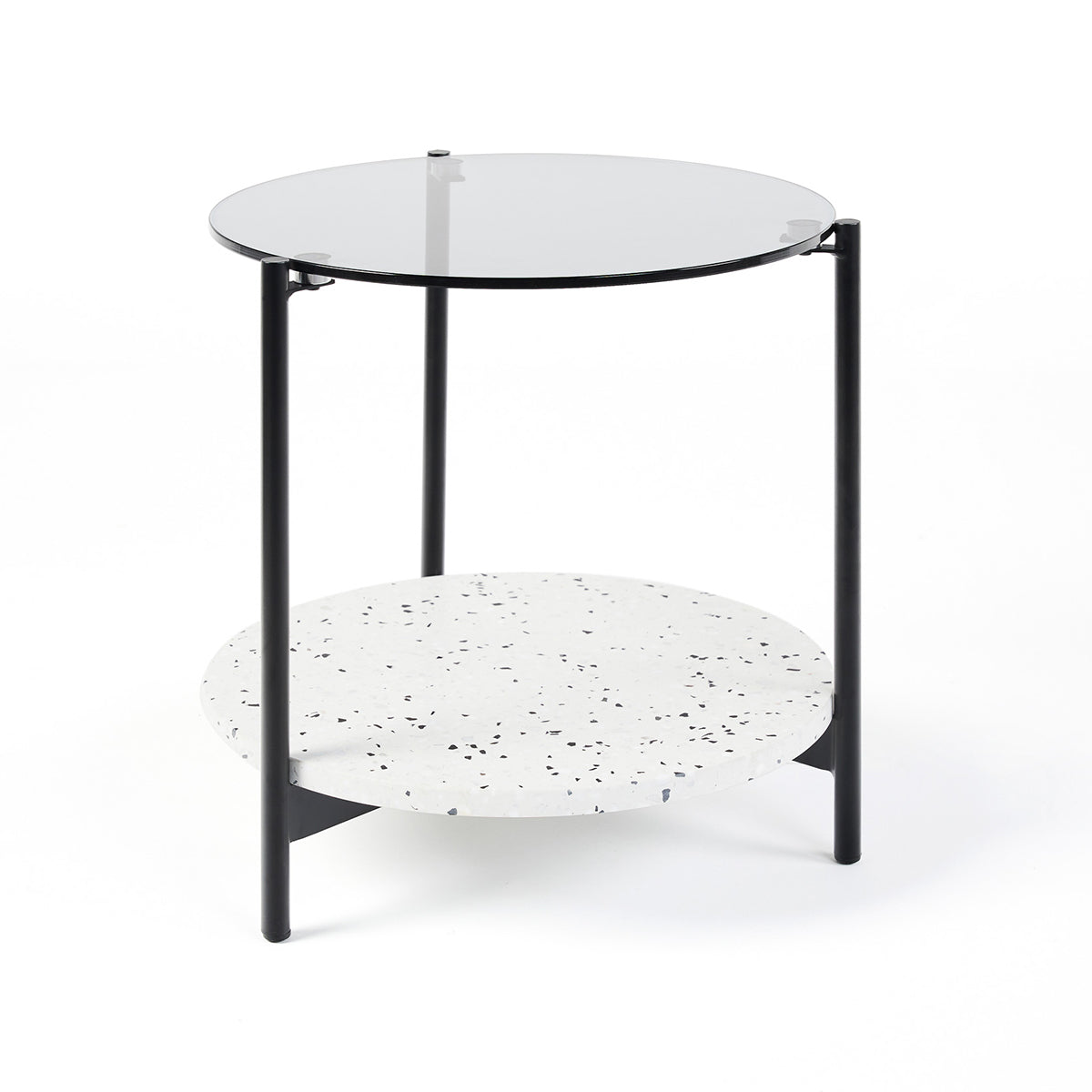 Maddox Side Table (Black/White).