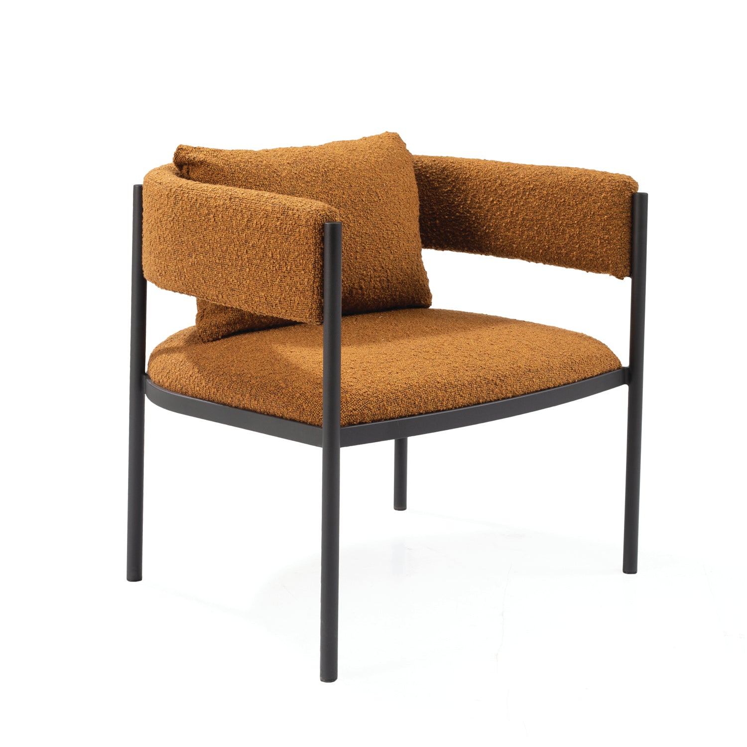 Envie Lounge Chair (Burnt Orange Boucle).