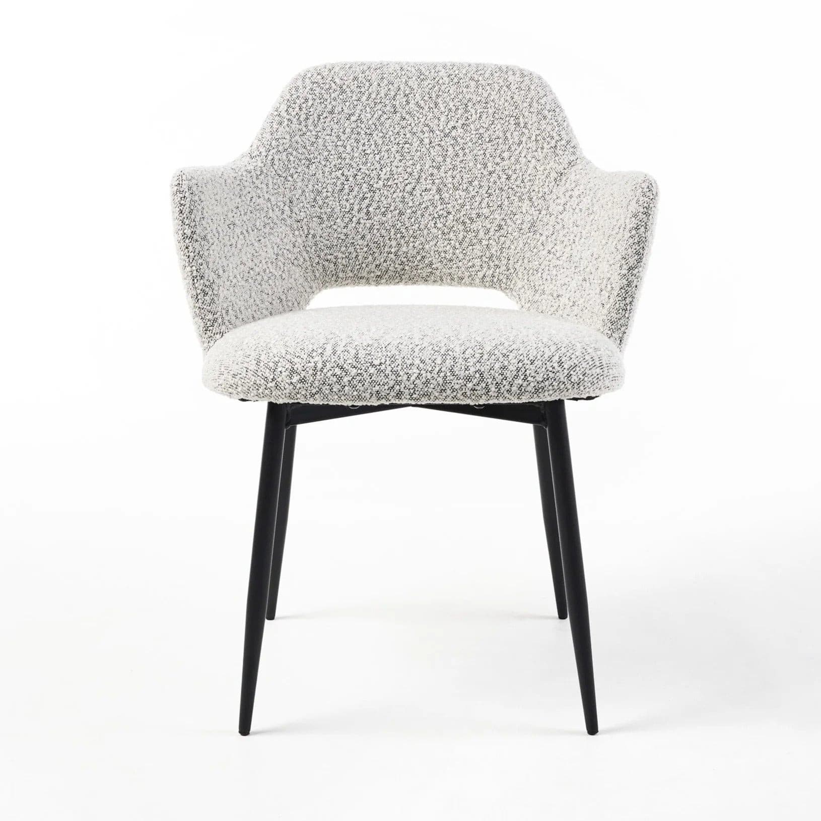 Carlisle Dining Chair (Boucle Silver).