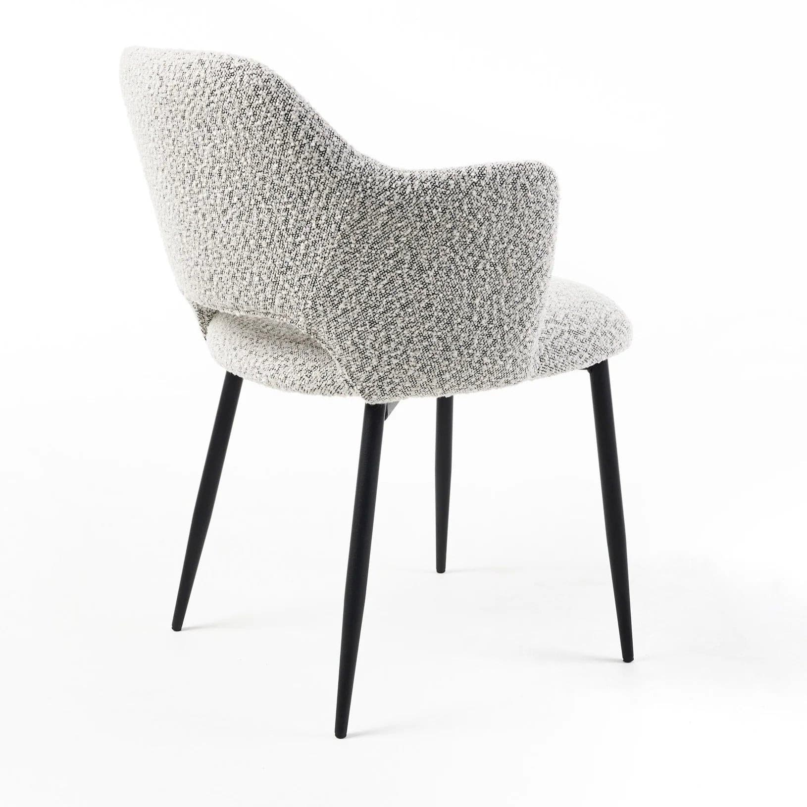 Carlisle Dining Chair (Boucle Silver).