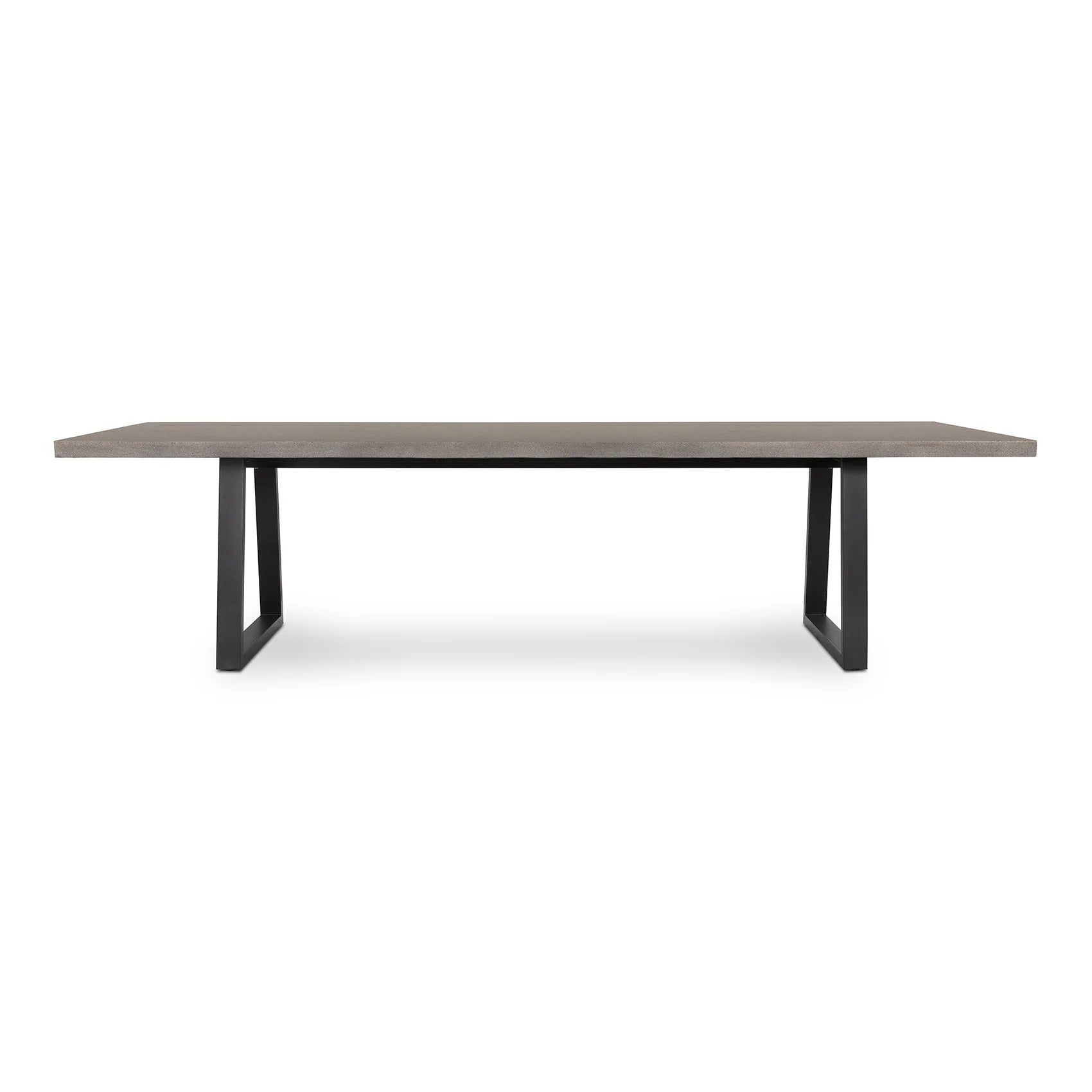 Sierra Rectangular Dining Table (Speckled Grey with Black Metal Legs).