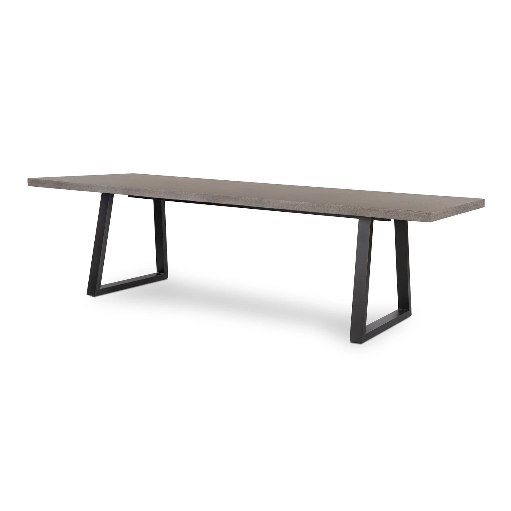 Sierra Rectangular Dining Table (Speckled Grey with Black Metal Legs).