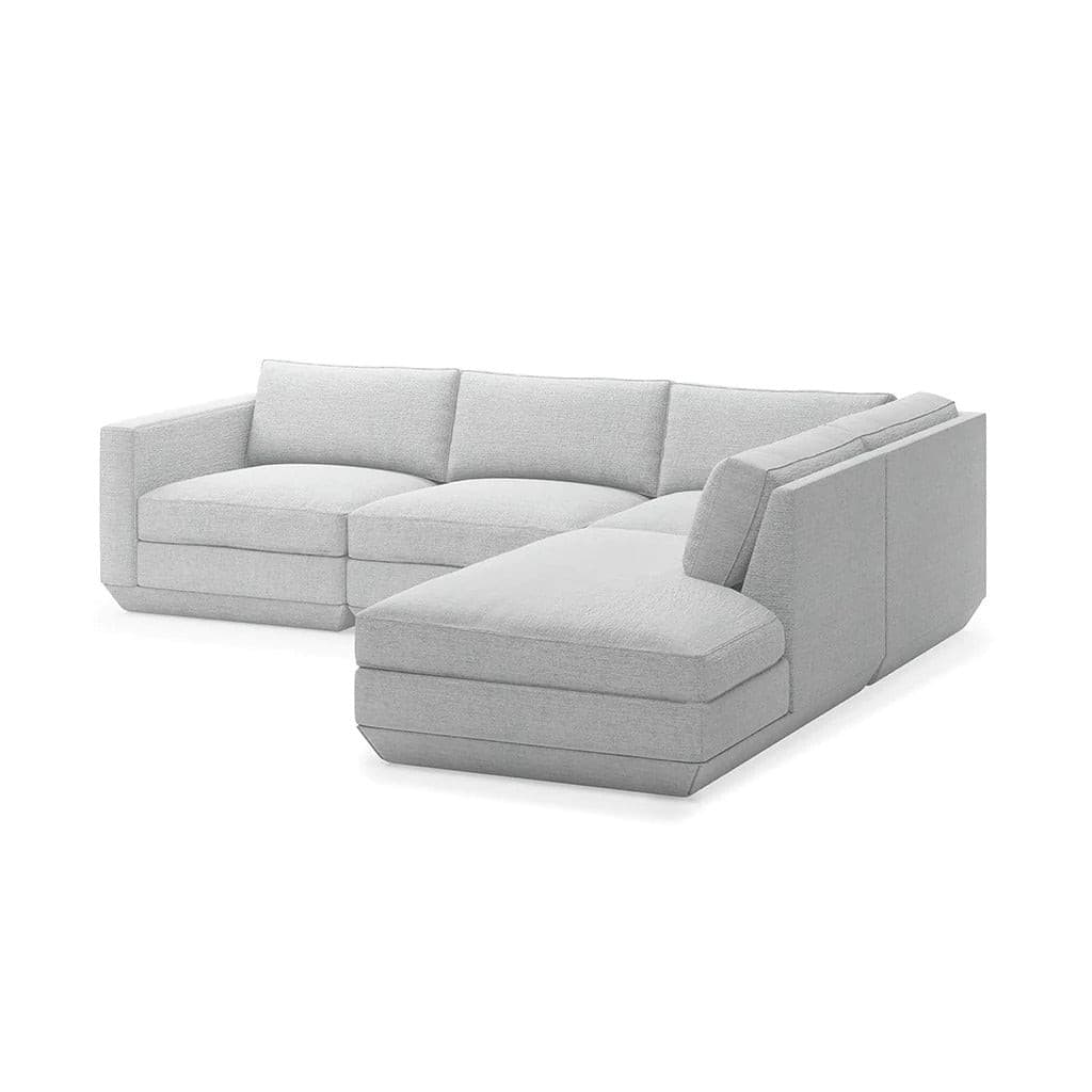 Podium Modualr Sofa - Lounge Right (Bayview Silver).