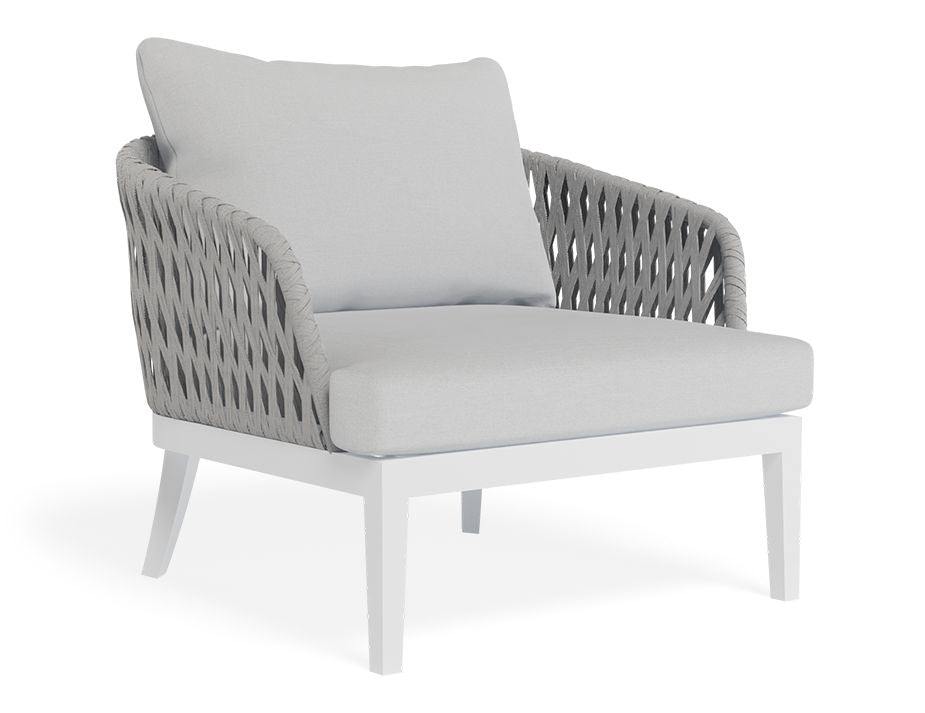 Tommaso Outdoor Lounge Chair (White).