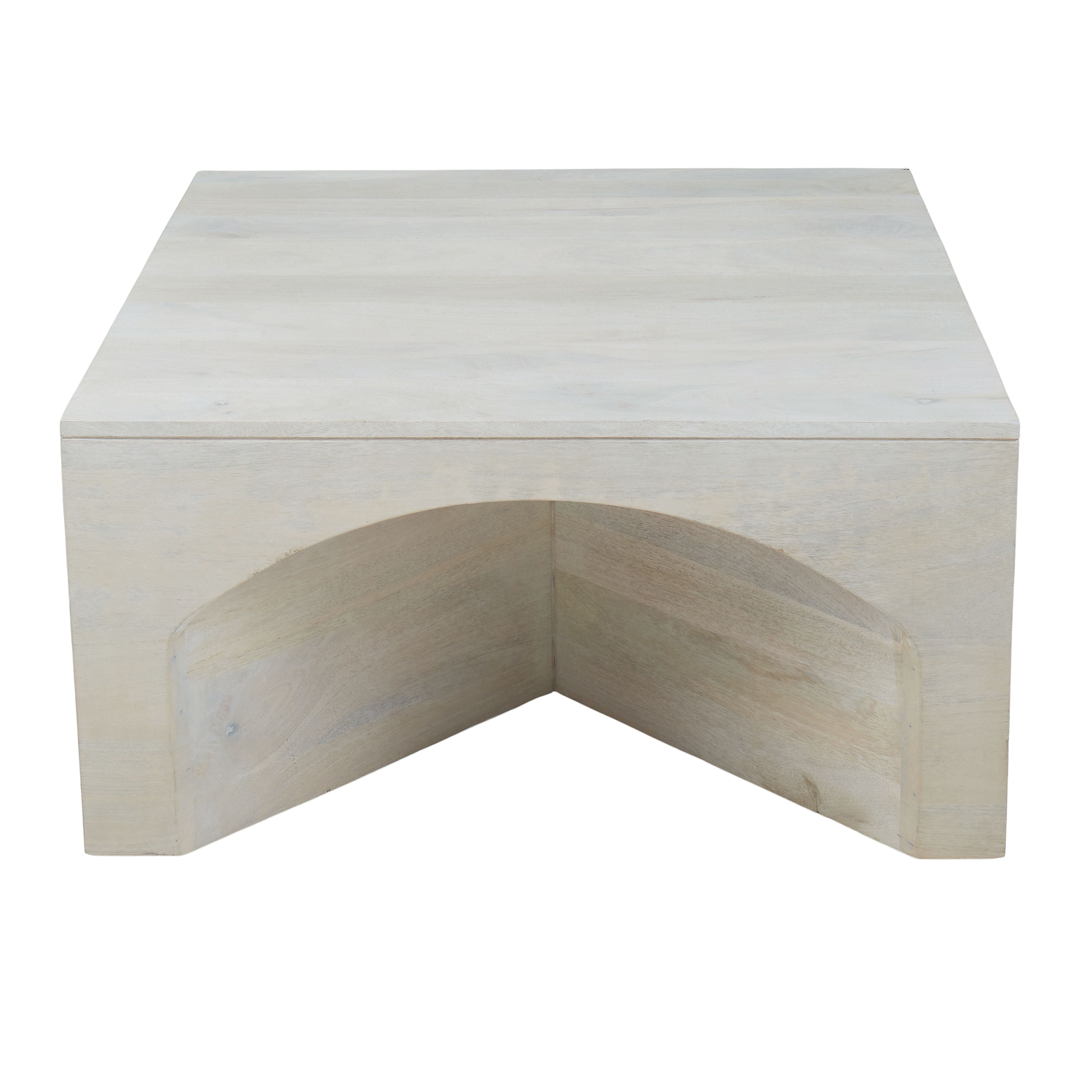 Arch Coffee Table (White Lime Wash).