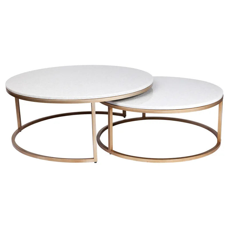 Chloe Nesting Coffee Tables (Antique Gold).