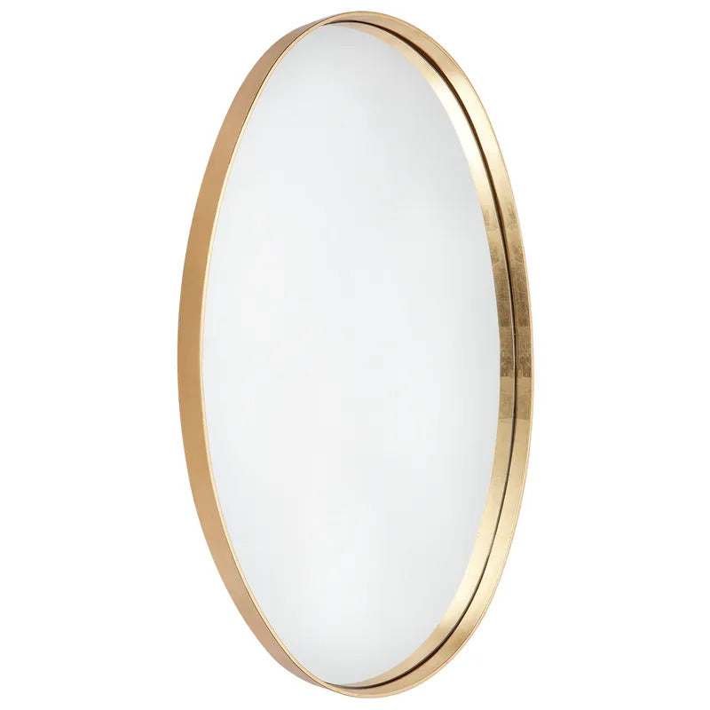 Lucille Oval Wall Mirror - Gold Leaf.