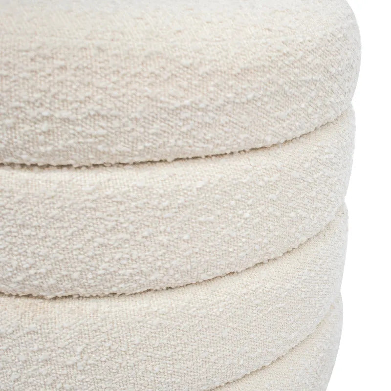 Demi Stool (White Boucle).