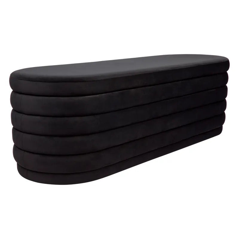 Demi Bench Ottoman (Black Velvet).