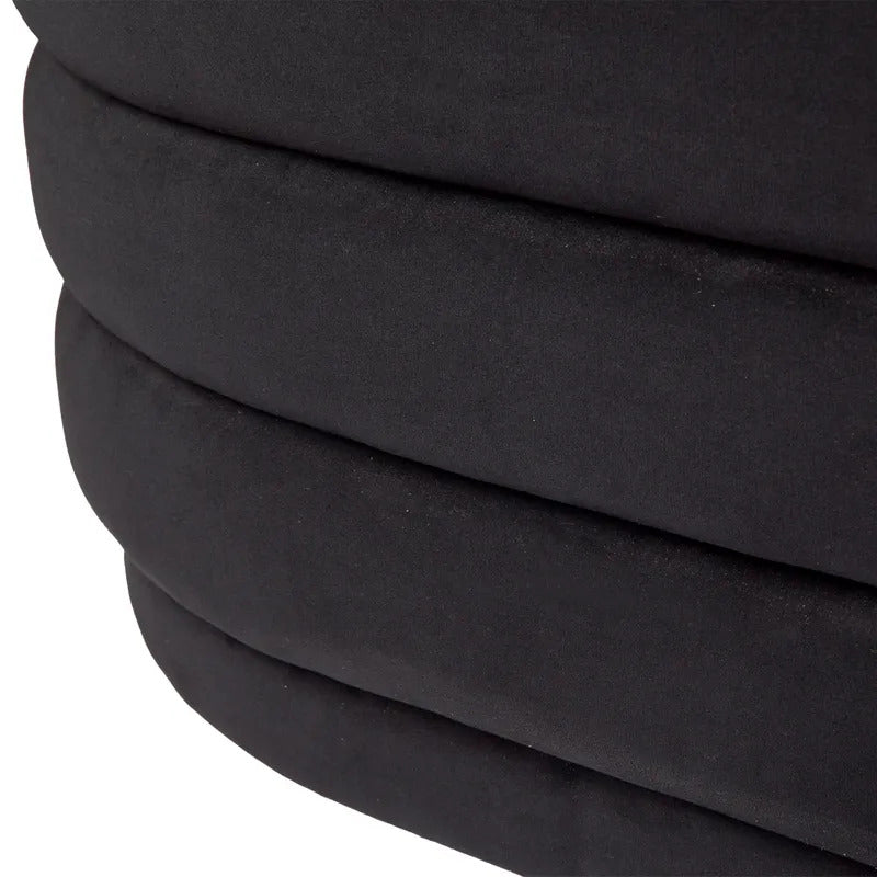 Demi Bench Ottoman (Black Velvet).