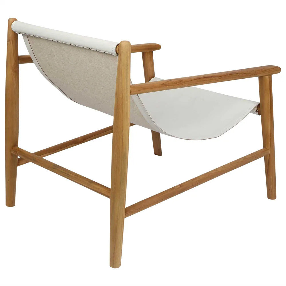 Bolan Lounge Chair (White Leather).