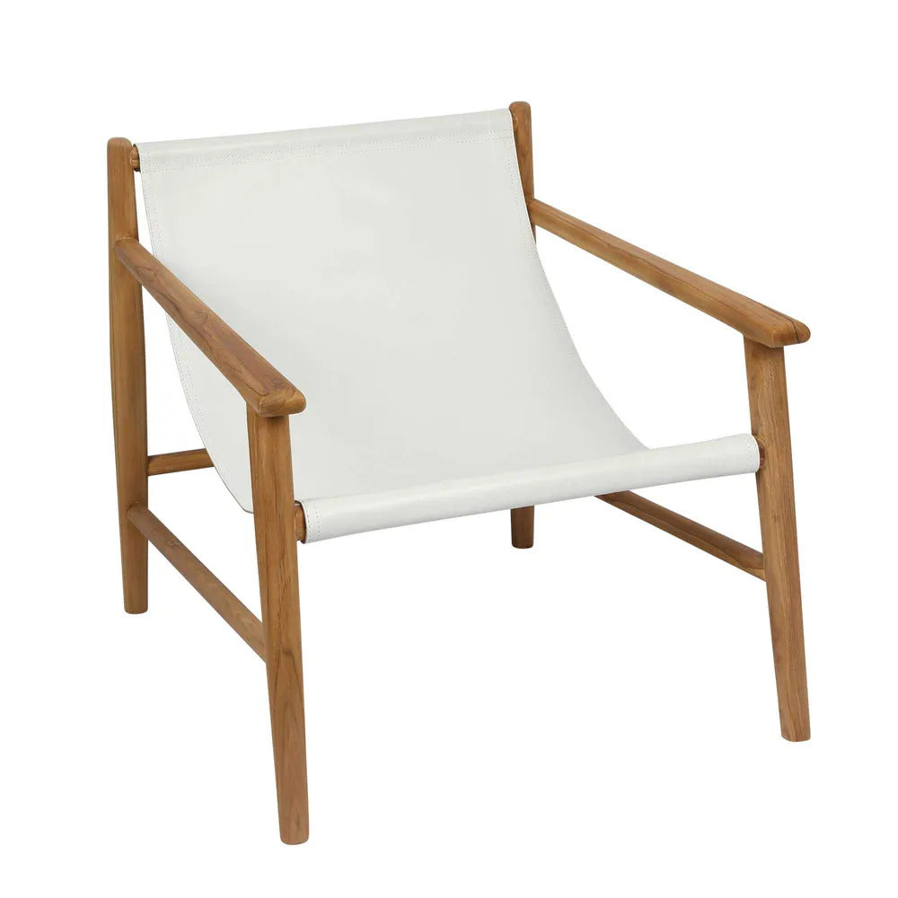 Bolan Lounge Chair (White Leather).