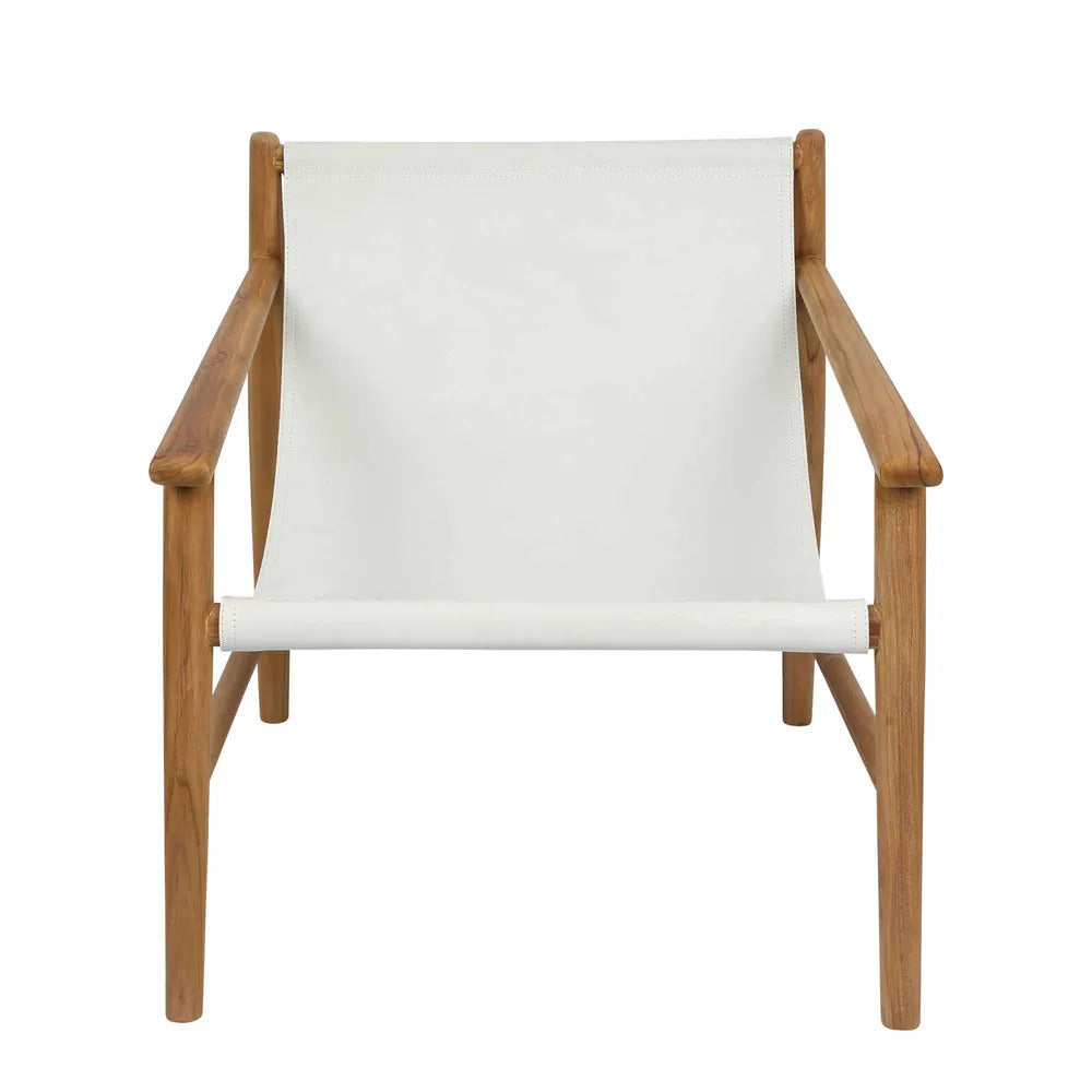 Bolan Lounge Chair (White Leather).