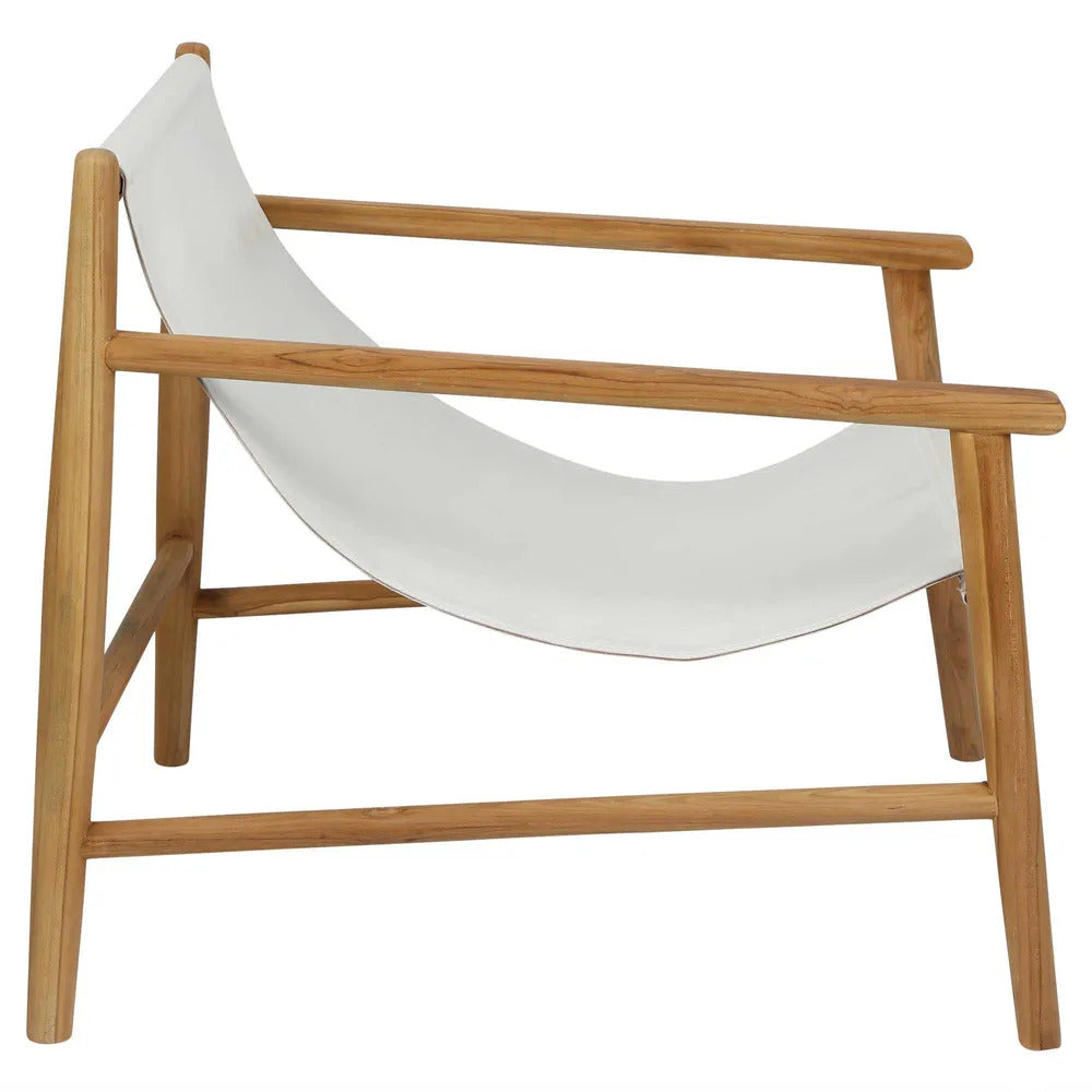 Bolan Lounge Chair (White Leather).