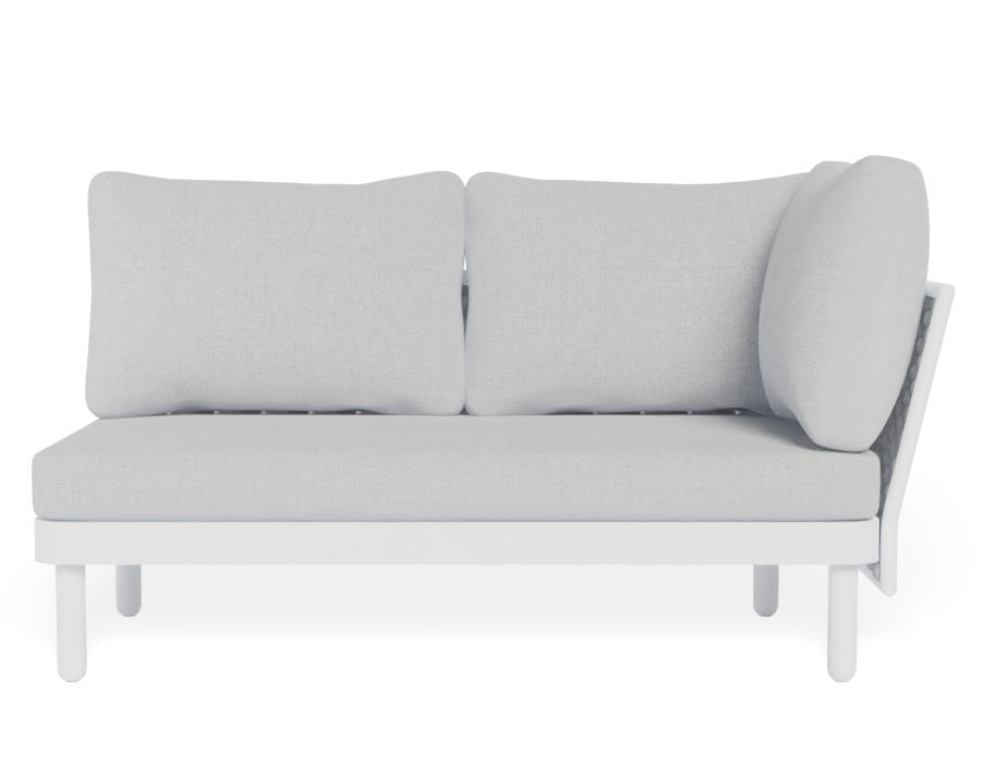 Vivia Outdoor Modular Right Arm Sofa (White).
