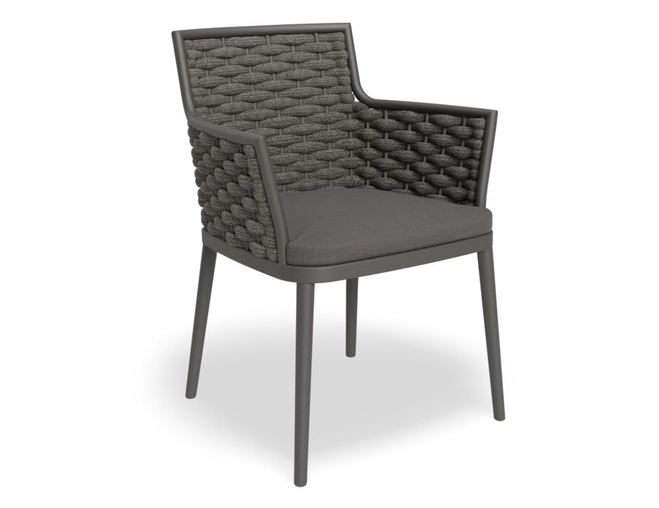 Vivia Outdoor Dining Chair (charcoal).