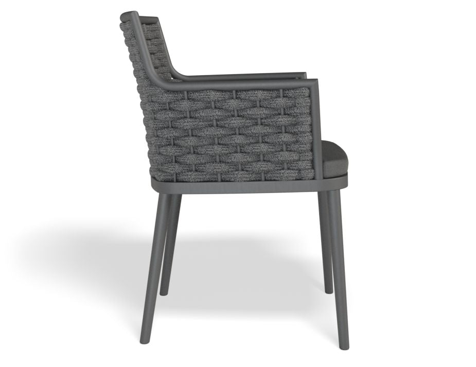 Vivia Outdoor Dining Chair (charcoal).