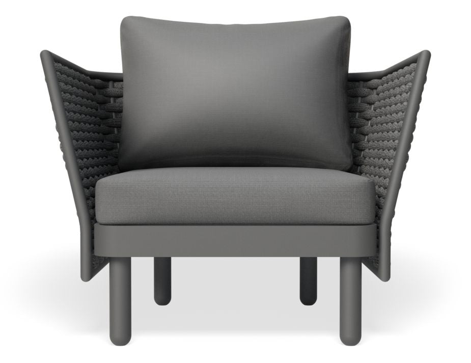 Vivia Outdoor Lounge Chair (charcoal).