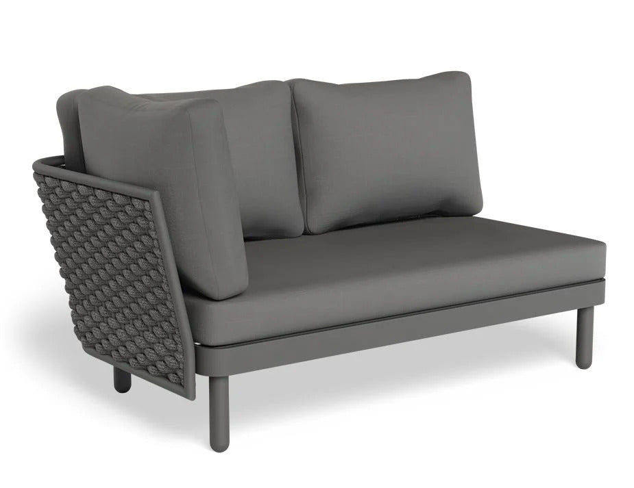 Vivia Outdoor Modular Left Arm Sofa (Charcoal).