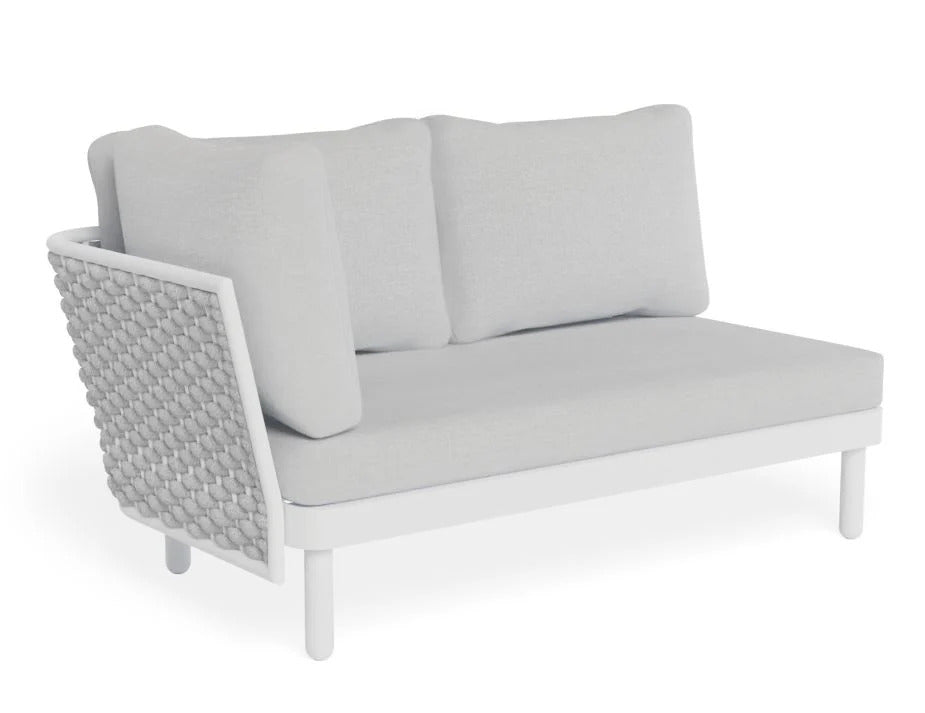 Vivia Outdoor Modular Left Arm Sofa (White).