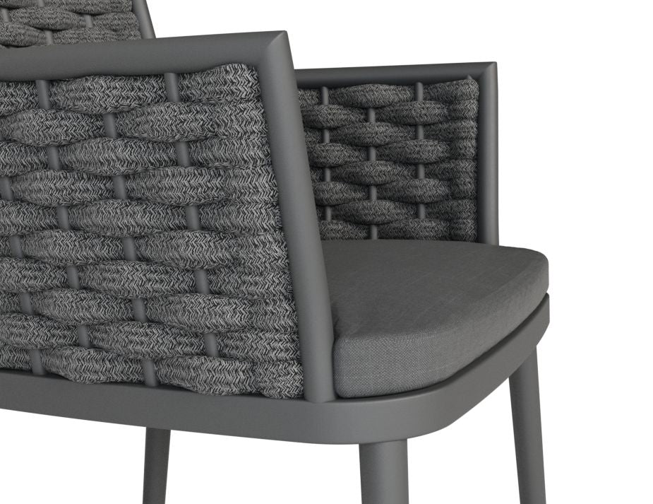 Vivia Outdoor Dining Chair (charcoal).