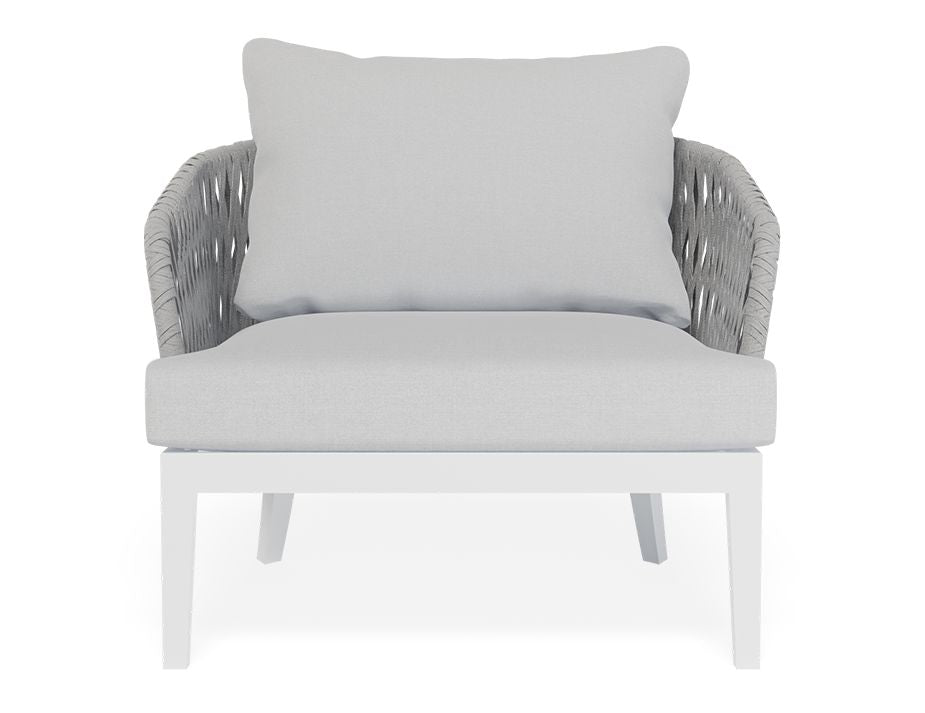 Tommaso Outdoor Lounge Chair (White).