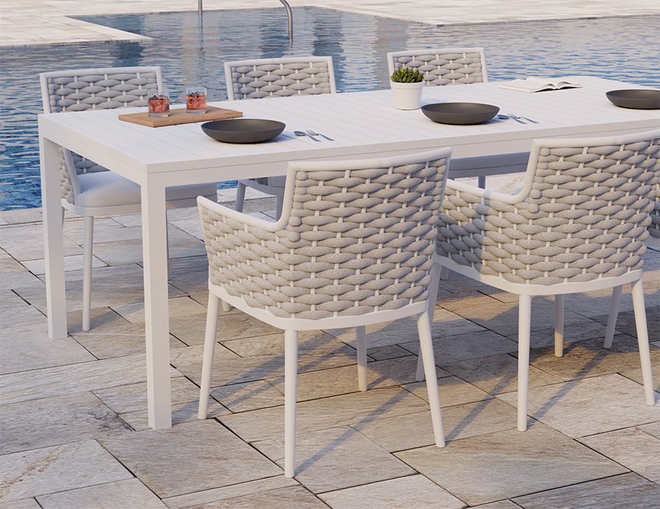 Vivia Outdoor Dining Chair (White).